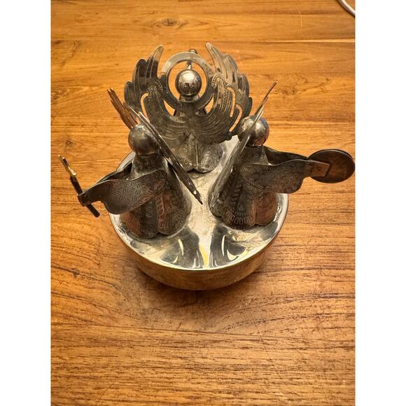 Silver Plated Angle Music Box Vintage - Picture 1 of 4